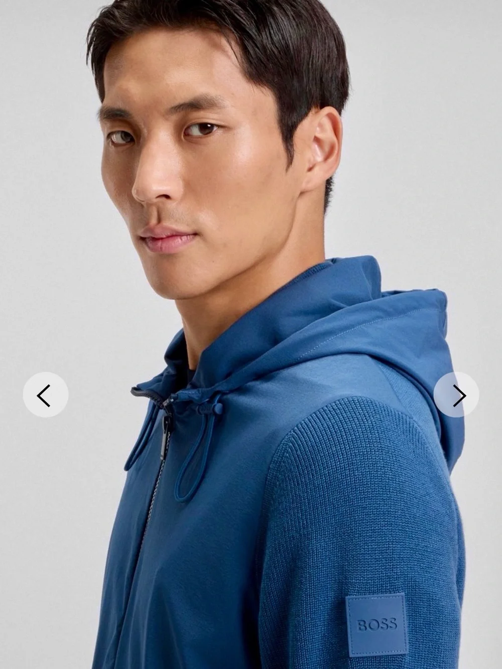 BOSS Men's Hooded SOFTSHELL JACKET KNITTED Large tech travel performance